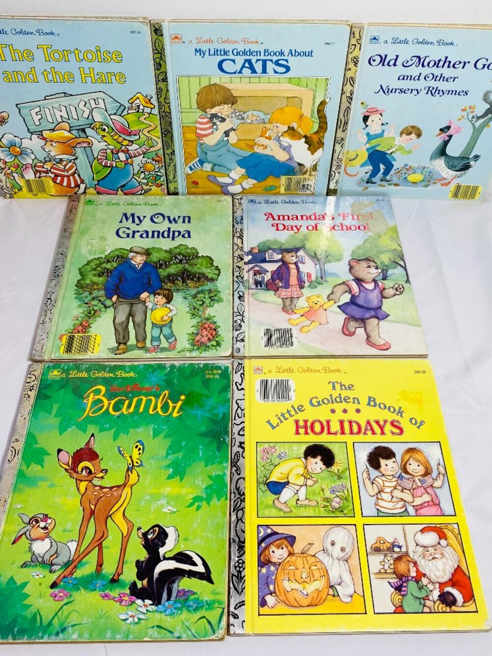 (7) Vintage Little Golden Books 1980's Hardcovers VGUC